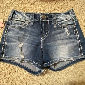 silver jeans co. blue shorts